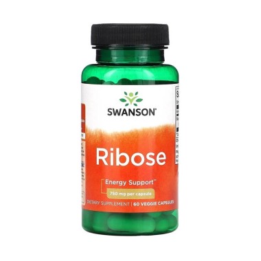 D-Ribose - Riboza 750 mg 60 Capsule, Swanson Fără riboză, corpurile noastre ar rămâne rapid fără energie și ar pierde capacitate
