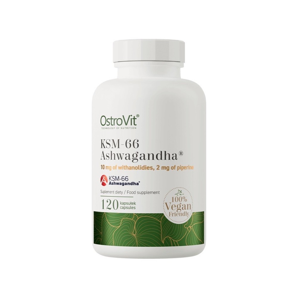 Ashwagandha KSM 66 + Piper Negru 120 Capsule, OstroVit OstroVit KSM-66 Ashwagandha VEGE is a high-quality dietary supplement tha Ashwagandha KSM 66 + Piper Negru 120 Capsule, OstroVit OstroVit KSM-66 Ashwagandha VEGE is a high-quality dietary supplement tha