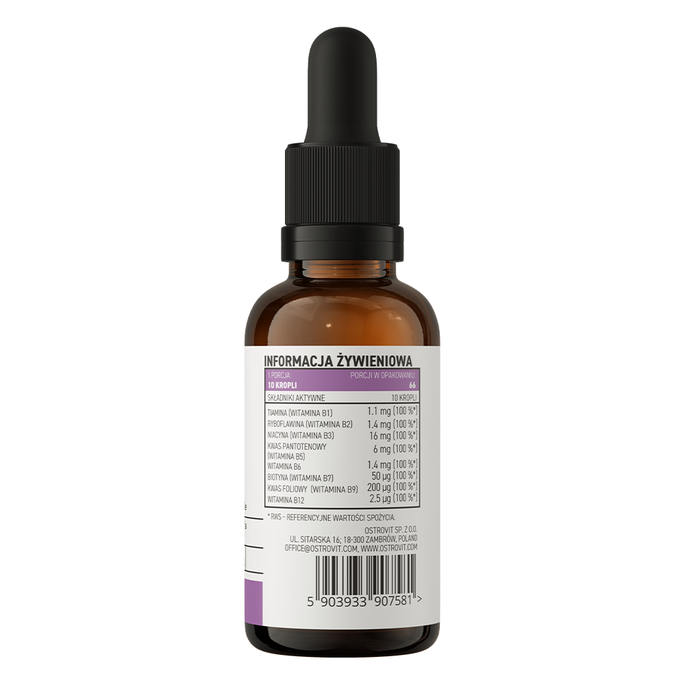 Pharma Methyl B-Complex picatui 30 ml, OstroVit OstroVit Pharma Methyl B-Complex este un supliment alimentar care este o sursă a