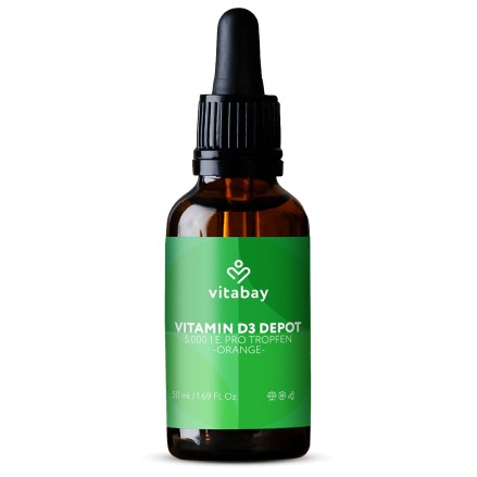Vitamina D3 lichida picaturi, 5.000 UI, 50ml, Vitabay Descoperiți noul lichid organic de vitamina D3. Fiecare picătură oferă 5.0