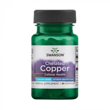 Albion Chelated Copper (Cupru) 2mg 60 Capsule, Swanson Cuprul este un mineral dinamic, antiinfecţios, antiviral, antiinflamator.