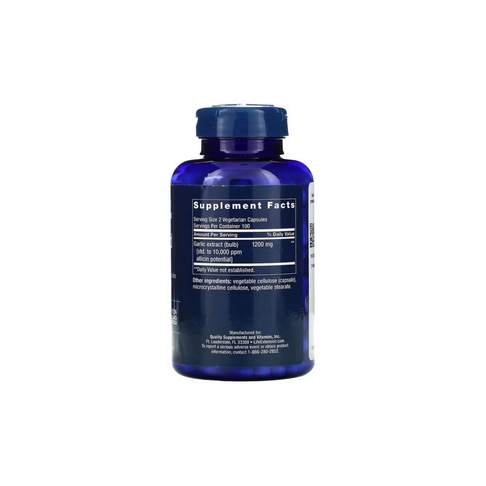 Optimized Garlic Extract - Usturoi Extract 200 Capsule, Life Extension Optimized Garlic Extract, 1200 mg, Life Extension este un