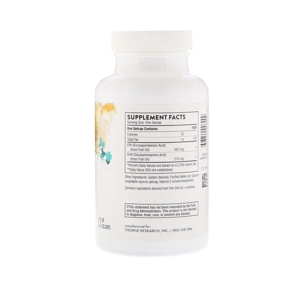 Super EPA (425mg EPA si 270mg DHA), 90 Capsule, Thorne Research Thorne’s Super EPA oferă ulei de pește de cea mai înaltă calitat