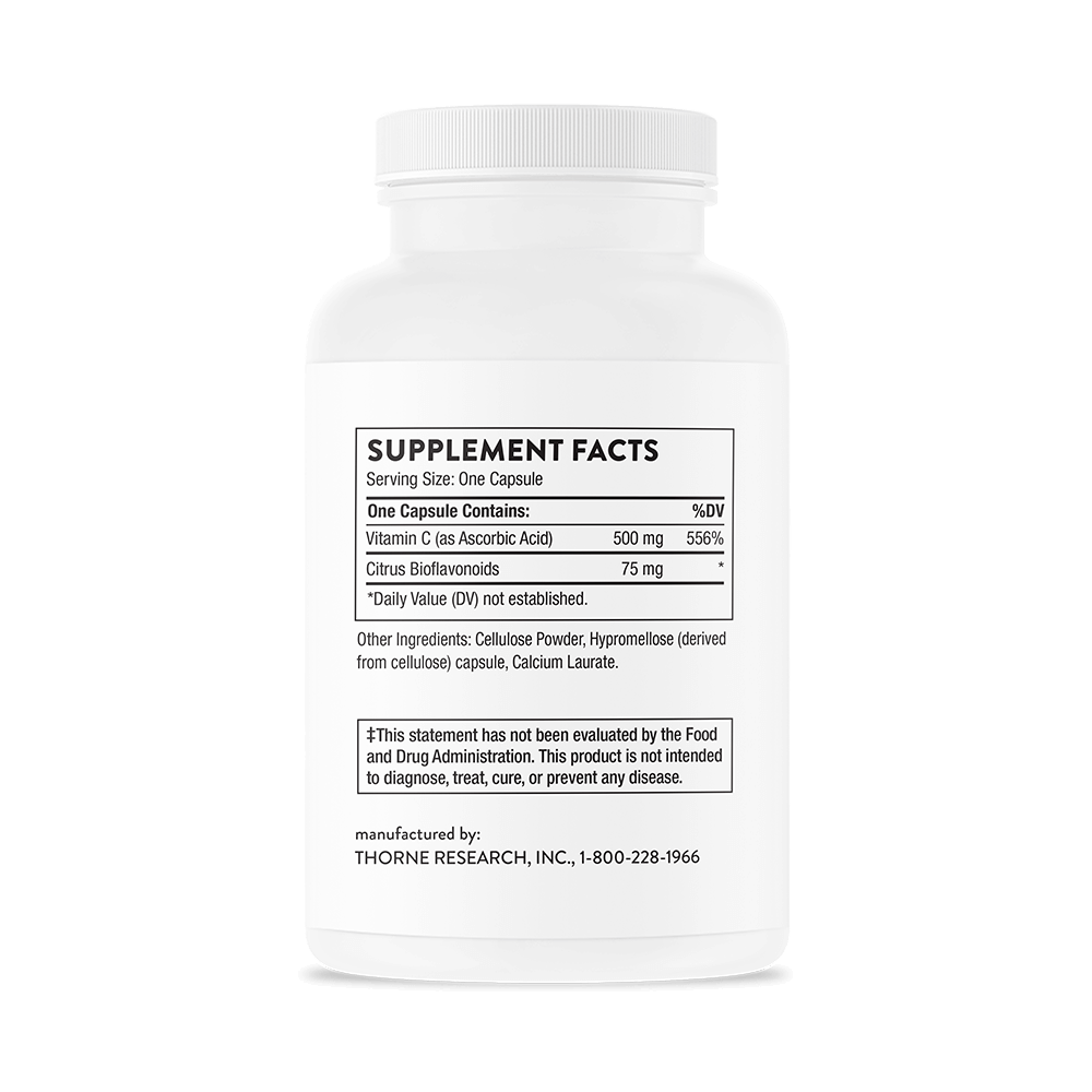 Vitamina C 500mg, Bioflavonoide 75mg, 90 Capsule, Thorne Research Deși s-ar putea să te bazezi pe vitamina C numai în lunile de 