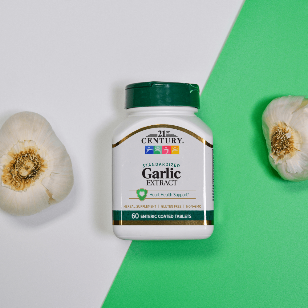 Garlic Extract Odorless (Usturoi extract fara miros) 400mg 60 tablete, 21st Century Extractul de usturoi oferă o concentrație ma