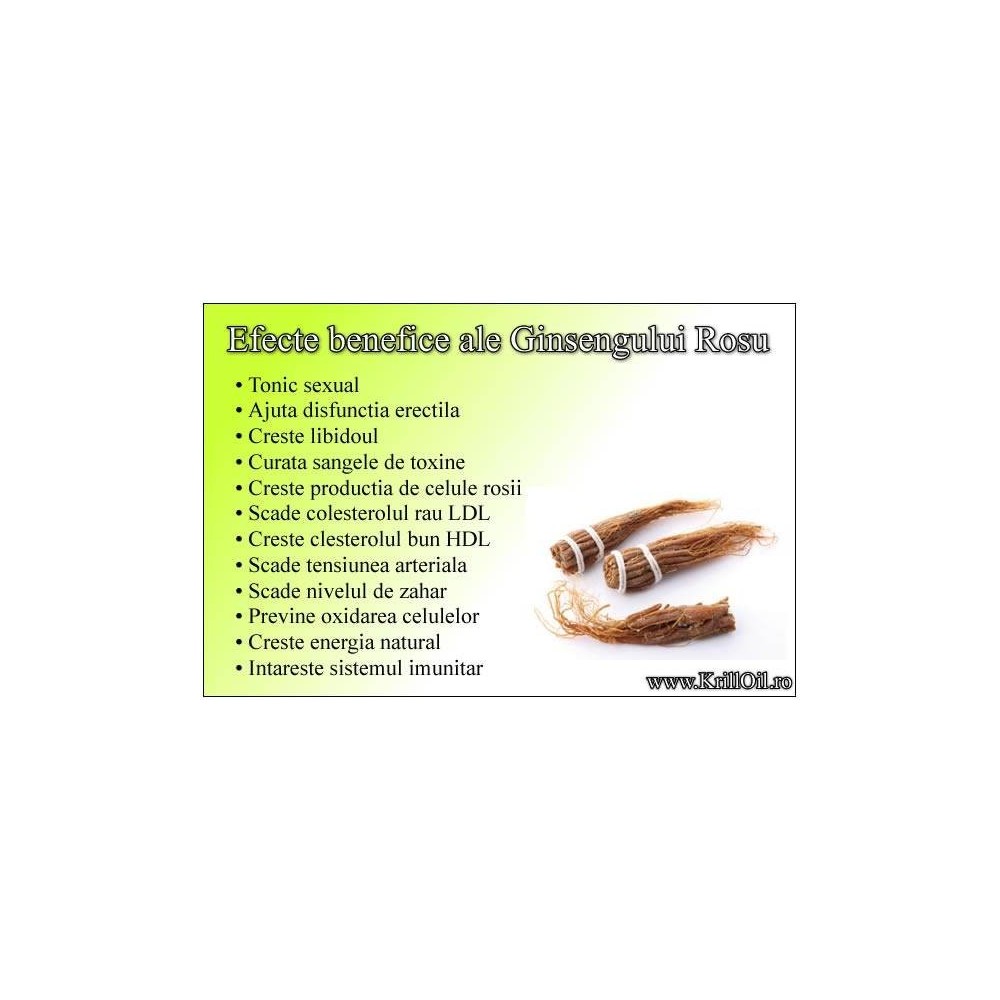 Belle&Bio Ginseng Rosu Bio 120 capsule (Creste energia, tonic natural, creste potenta) Beneficii Ginseng Rosu Bio, Ginseng Rosu 