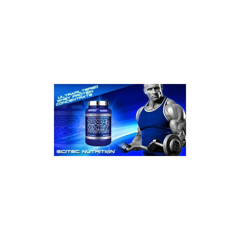 Scitec 100% Whey Protein 920 grame 100% Whey Protein: 100% din proteina de zer, creste masa musculara de calitate, sustine antre