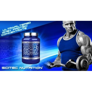 Scitec 100% Whey Protein 920 grame 100% Whey Protein: 100% din proteina de zer, creste masa musculara de calitate, sustine antre