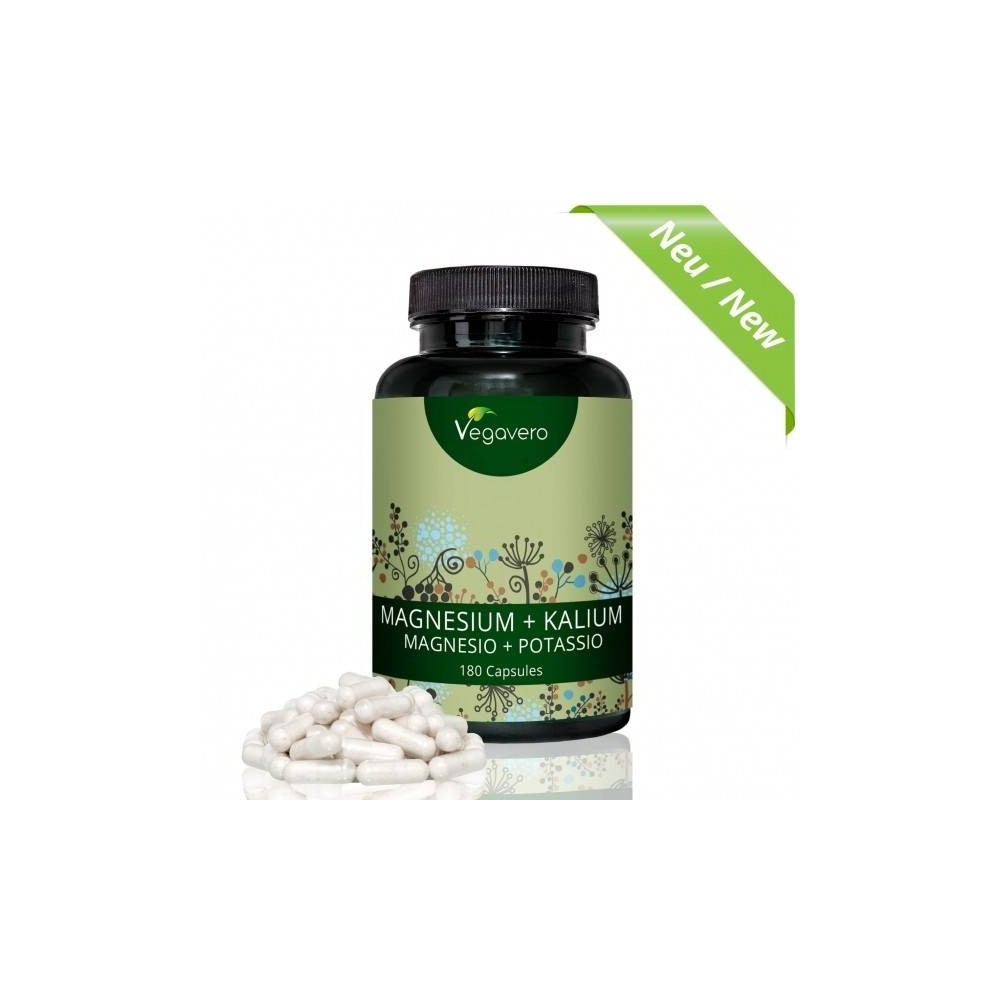 Vegavero Magneziu + Potasiu (Kalium) 180 Capsule Beneficii Magneziu + Potasiu: poate stimula performanta exercitiilor, luptă împ