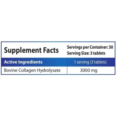 Colagen Hidrolizat 1000mg 90 Comprimate, HS Labs Colagen Hidrolizat beneficii: reduce liniile fine si ridurile, imbunătățește hi