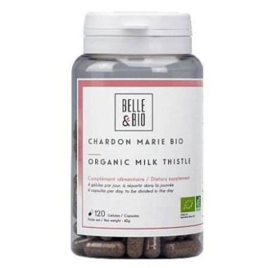 Belle&Bio Armurariul Bio (Silybum marianum-Chardon Marie Bio) 120 capsule Beneficii Armurariu (Chardon Marie): elimina toxinele,
