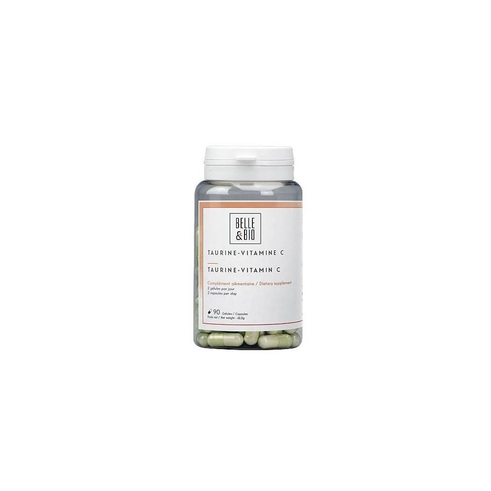 Belle&Bio Taurina + Vitamina C 90 Capsule, Reduce oboseala, creste energia Beneficii Taurina - Vitamina C: reduce oboseala, inta