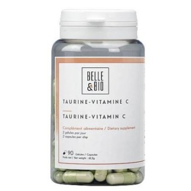 Belle&Bio Taurina + Vitamina C 90 Capsule, Reduce oboseala, creste energia Beneficii Taurina - Vitamina C: reduce oboseala, inta