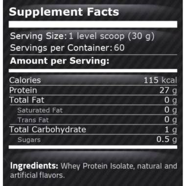 Pure Nutrition USA Whey Isolate 908 grame Beneficii Izolat de zer: contine glutamina si aminoacizi cu lant ramificat, reduce pie