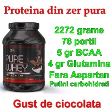 Pure Nutrition USA Pure Whey 2270 grame Beneficii Pure Whey: creste masa musculara, micsorarea timpilor de recuperare si o refac