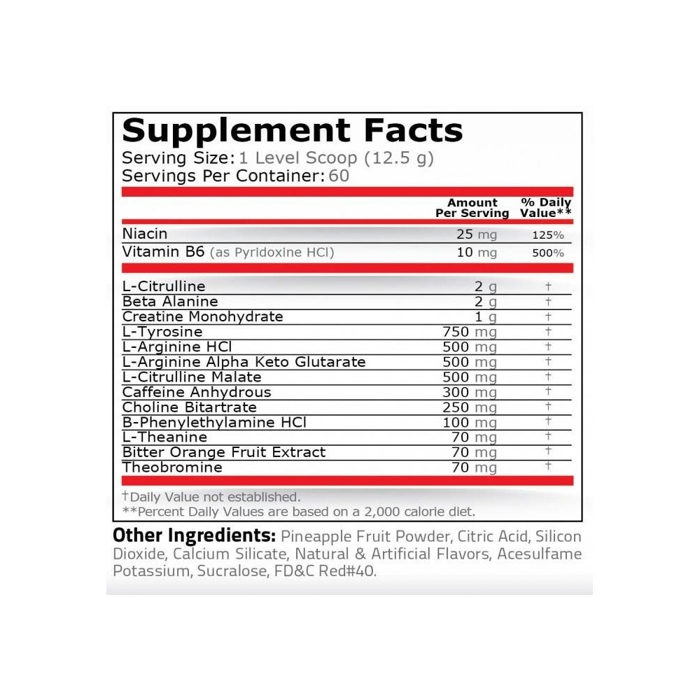 Pure Nutrition USA Black Jack 750 grame, Oxid Nitric Puternic Beneficii Black Jack: efect puternic in doar 15 minute de la admin