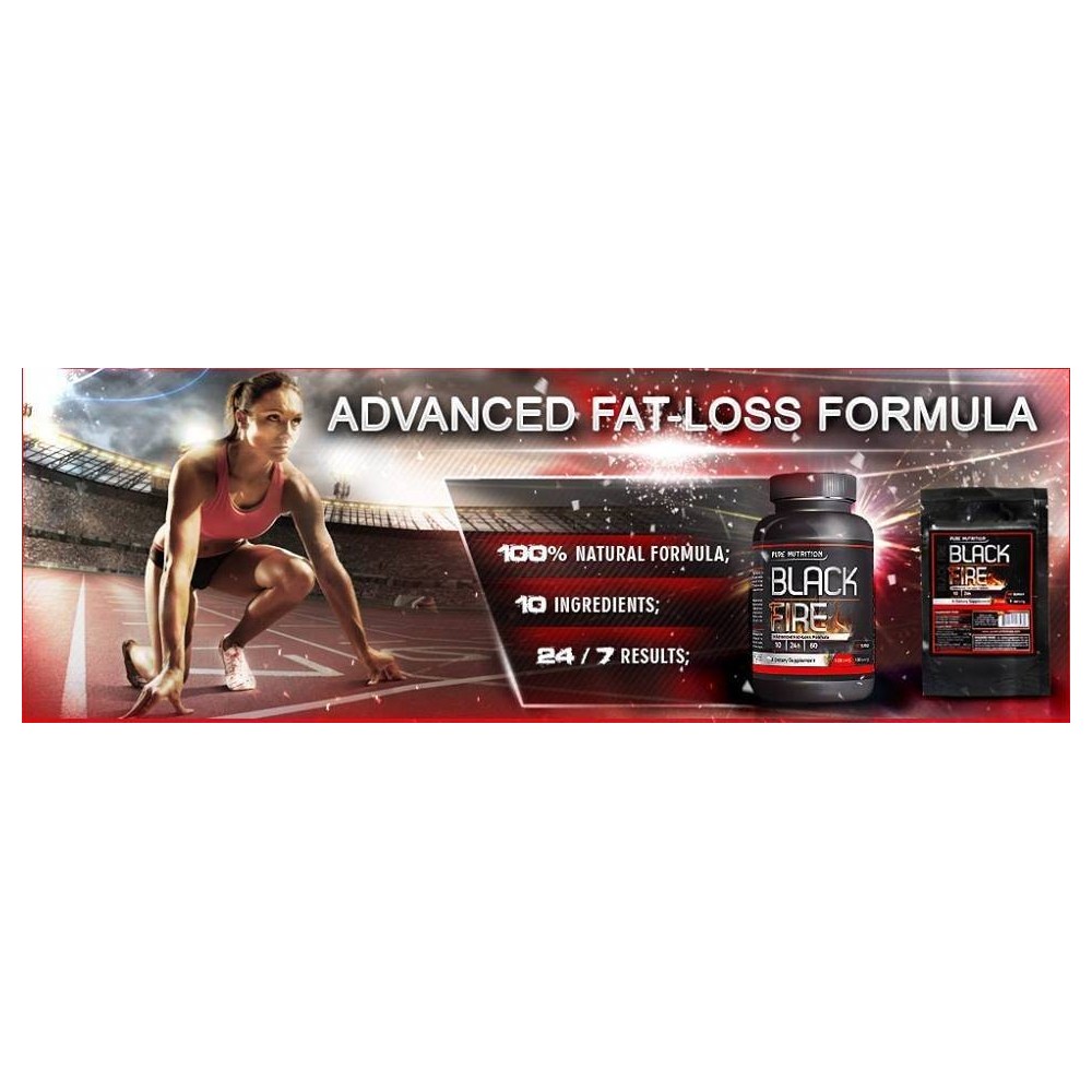 Pure Nutrition USA Black Fire 240 capsule (Arzator grasimi puternic) Beneficii Black Fire: definirea masei musculare, arde grasi