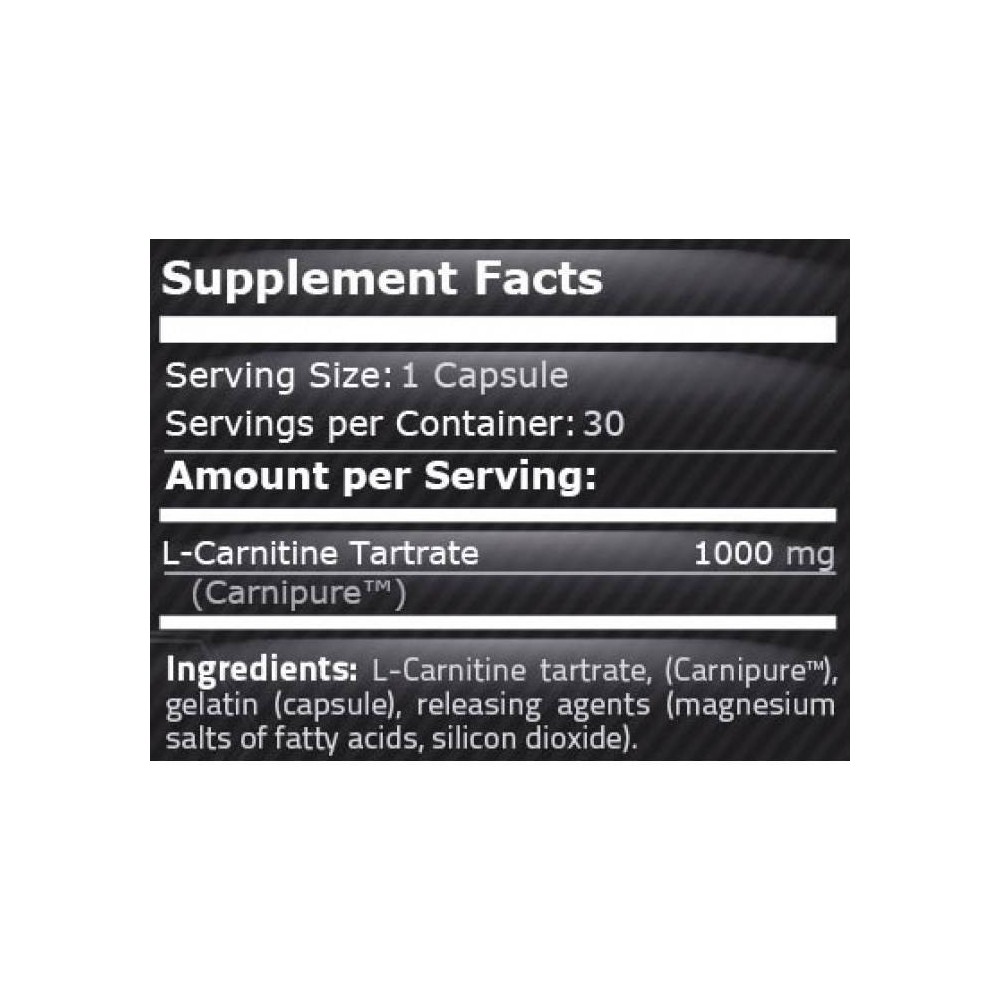 Pure Nutrition USA L-Carnitina 1000 mg 30 capsule, arde grasimea, inhiba pofta Beneficii L-Carnitina: arde grasimea, ajuta la cr