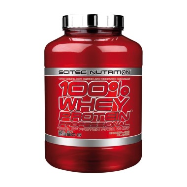 Scitec 100% Whey Professional 2.35 kg (Proteina din zer) Beneficii 100% Whey Protein Professional: 100% din proteina de zer, aju
