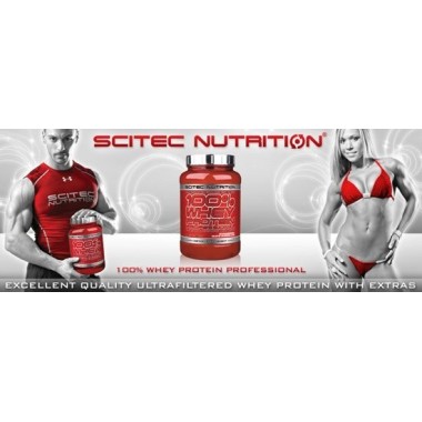 Scitec 100% Whey Professional 2.35 kg (Proteina din zer) Beneficii 100% Whey Protein Professional: 100% din proteina de zer, aju