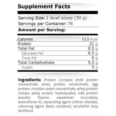 Pure Nutrition USA Protein Complex 2.27 kg, Sursa 6 tipuri de proteina Beneficii Protein Complex: 6 surse de proteina, 2 tipuri 