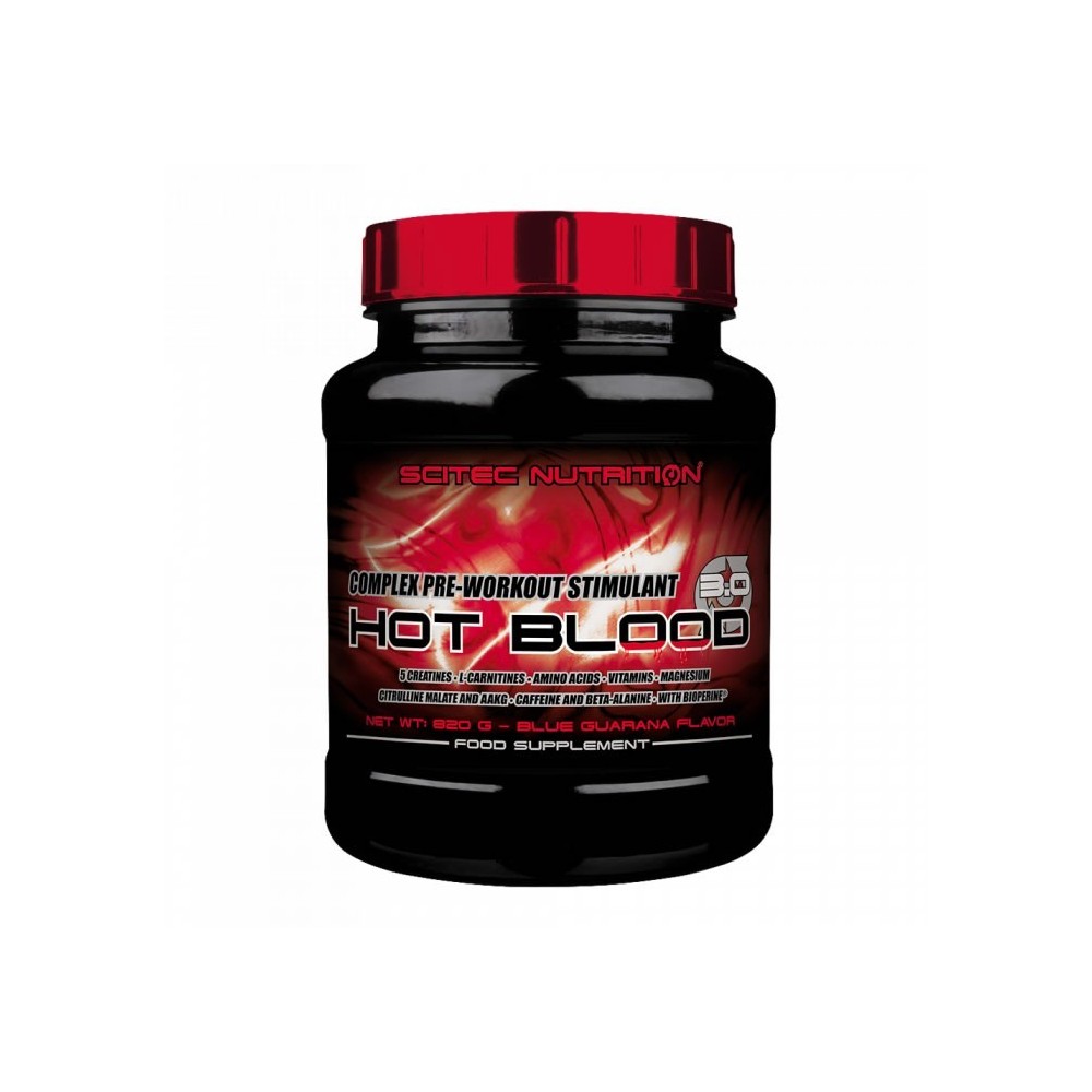 Scitec Hot Blood 3.0 - 820 grame Beneficii HOT BLOOD: creste popmarea eficient si sigur, creste forta si rezistenta la antrename Scitec Hot Blood 3.0 - 820 grame Beneficii HOT BLOOD: creste popmarea eficient si sigur, creste forta si rezistenta la antrename