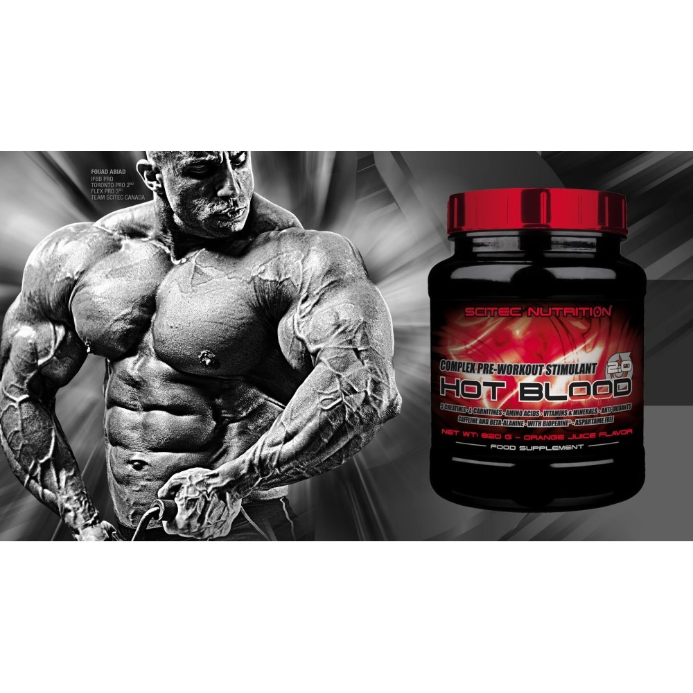 Scitec Hot Blood 3.0 - 820 grame Beneficii HOT BLOOD: creste popmarea eficient si sigur, creste forta si rezistenta la antrename