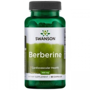 Swanson Berberine hcl 400 Mg 60 capsule, Diabet, Colesterol, Imunitate Benefecii Berberina: creste imunitatea si ajuta in caz de
