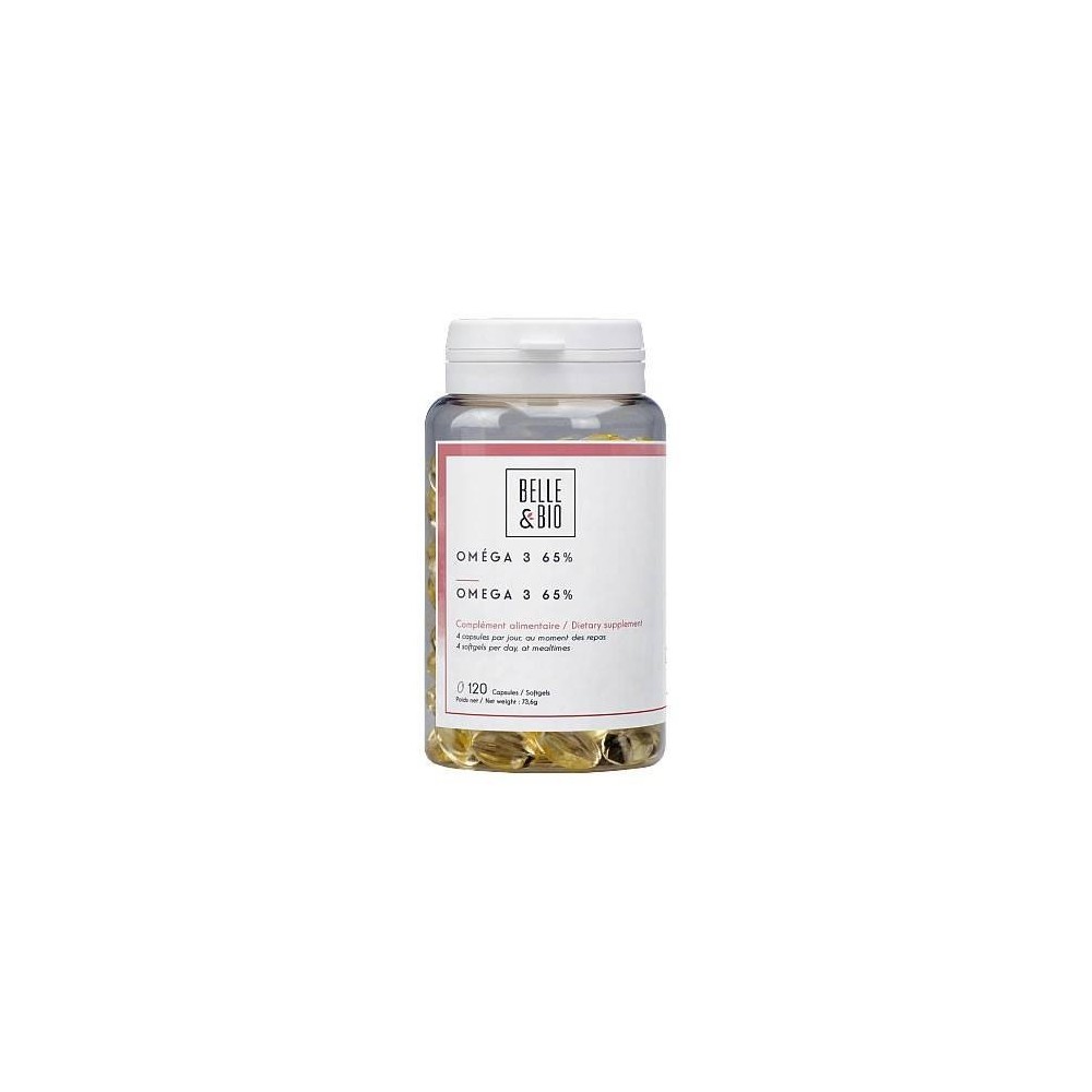 Belle&Bio Omega 3 - Ulei de peste 120 Capsule Beneficii Omega 3: contine acizi grasi esentiali, certificat de calitate EPAX, doz