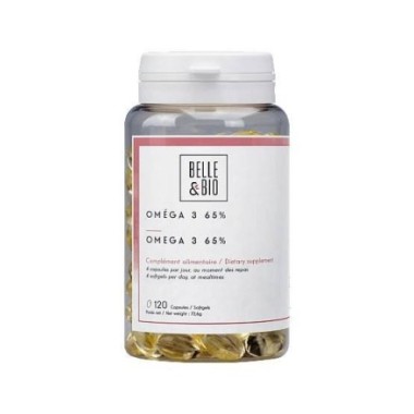 Belle&Bio Omega 3 - Ulei de peste 120 Capsule Beneficii Omega 3: contine acizi grasi esentiali, certificat de calitate EPAX, doz