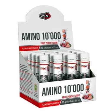 Pure Nutrition USA AMINO 10.000 - 20 ampule Beneficii Amino 10 000: 10.000 mg de aminoacizi pe servire, imbunătățește recuperare