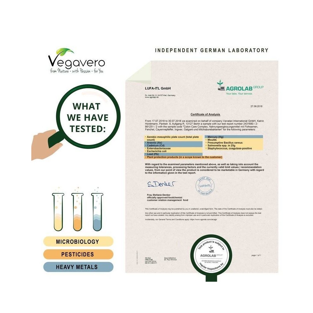 Vegavero Colon Care Complex 120 Capsule Beneficii Colon Care Complex: regleaza digestia, are un continut bogat de fibre, mentine