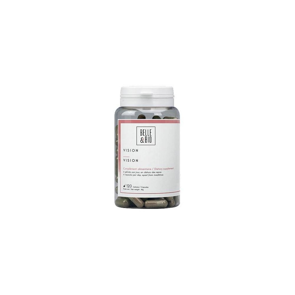 Belle&Bio Vision Luteine 120 capsule Beneficii Vision: protejeaza ochii, este o sursa de nutrienti necesari pentru sanatatea och