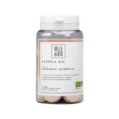 Belle&Bio Acerola Bio - Vitamina C 30 Comprimate Beneficii Acerola Bio: sursa naturala de Vitamina C, minimizeaza oboseala, are 
