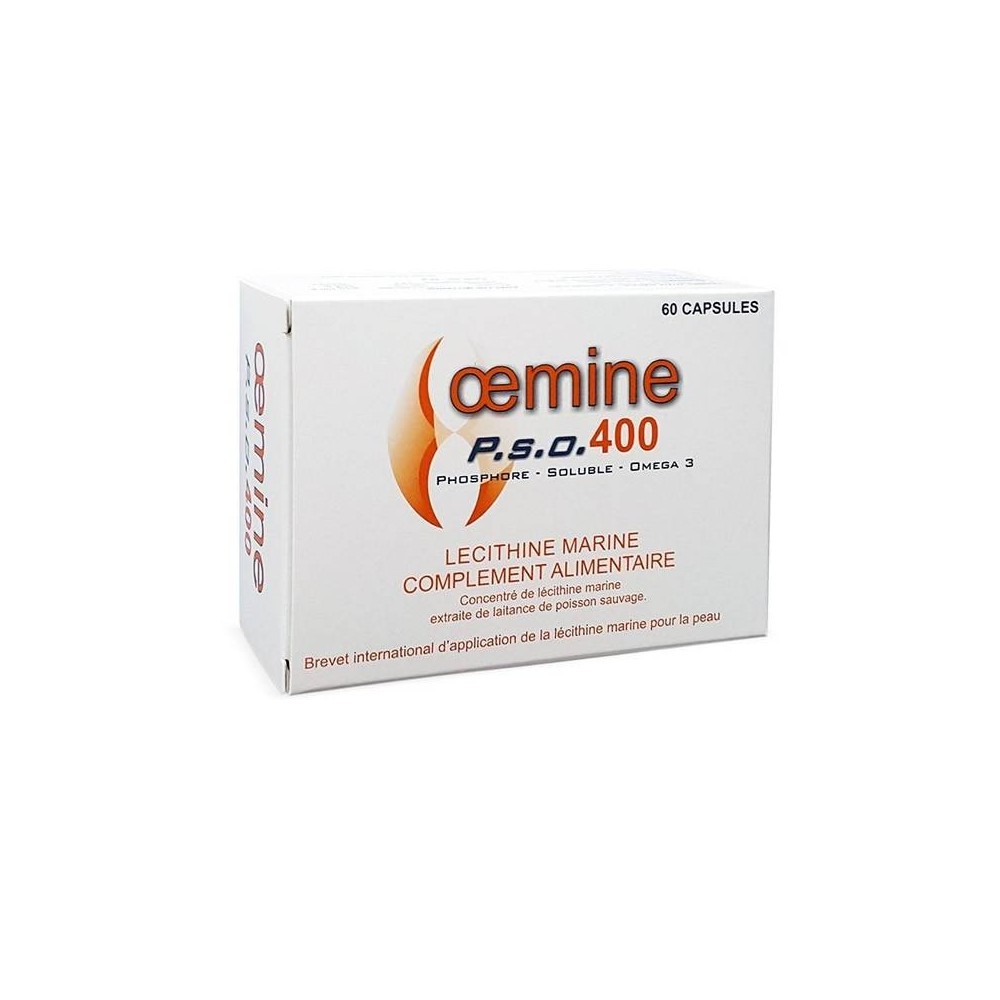 Oemine P.S.O. 400 (Lecitina marina-Omega 3) 60 capsule Lecitina marina mai concentrata sub forma de capsule, asociata cu uleiul 