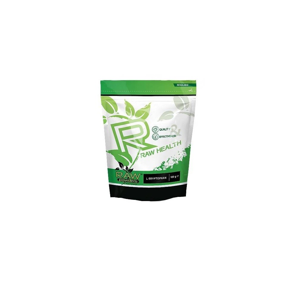 Raw Powders L-Triptofan pulbere 100 de grame Beneficii L-Triptofan: sursa naturala de 5-HTP, sprijină funcția imunitara, ajuta i