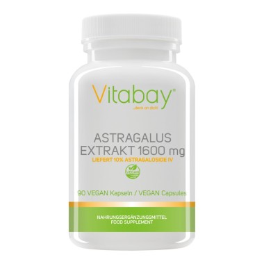 Vitabay Astragalus Extract 1600 mg 90 capsule Vegan Beneficii Astragalus: intareste sistemul imunitar, reduce inflamatia, protej