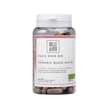 Ridiche neagra Bio 120 Capsule, Belle&Bio Ridiche neagra beneficii: amelioreaza problemele digestive si afectiunile vezicii bili