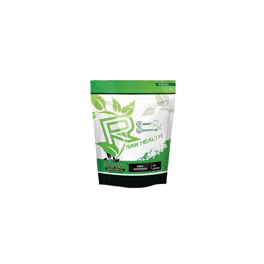 Raw Powders DMAE Bitartrate 100 grame Beneficii DMAE Bitartrate: promovează sentimente de bunăstare și relaxare, reduce pierdere