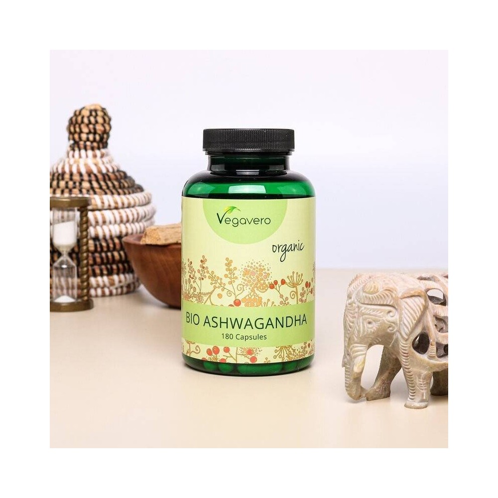Vegavero Ashwagandha Bio 180 Capsule Beneficii Ashwagandha: planta medicinala antica, reduce nivelul de zahăr din sânge, reduce 