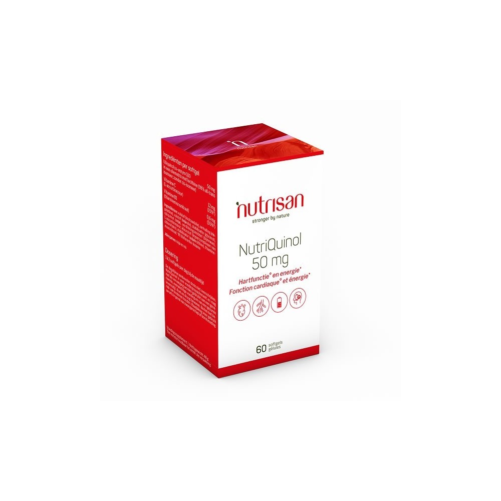 Nutrisan NutriQuinol (Coenzima Ubiquinol Q10) 50 mg 60 Capsule Beneficii Coenzima Q10: promovează sănătatea inimii, imbunătățeșt Nutrisan NutriQuinol (Coenzima Ubiquinol Q10) 50 mg 60 Capsule Beneficii Coenzima Q10: promovează sănătatea inimii, imbunătățeșt