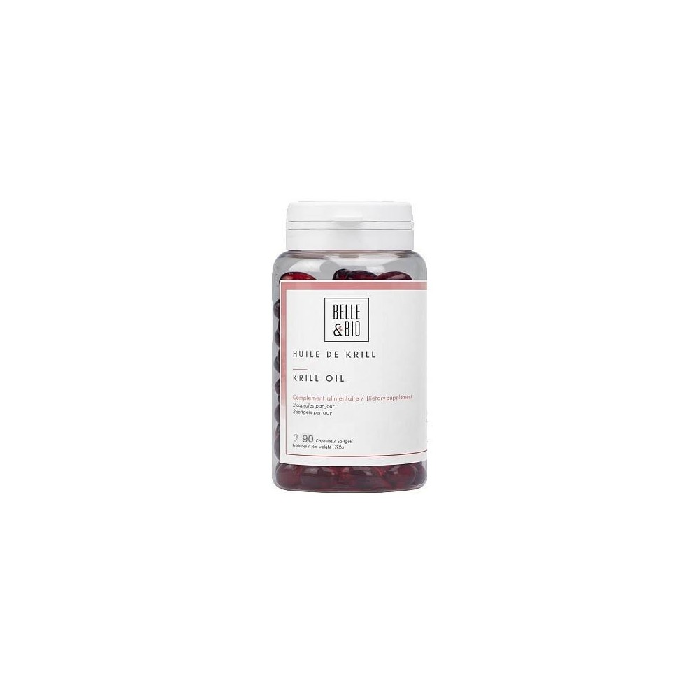 Belle&Bio Ulei de krill 90 Capsule, pentru colesterol rau Beneficii ulei de krill: sursa importanta de Omega-3 si astaxantina, e