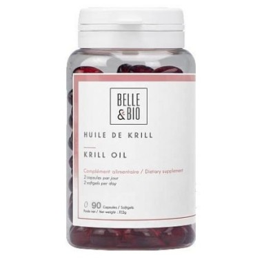 Belle&Bio Ulei de krill 90 Capsule, pentru colesterol rau Beneficii ulei de krill: sursa importanta de Omega-3 si astaxantina, e