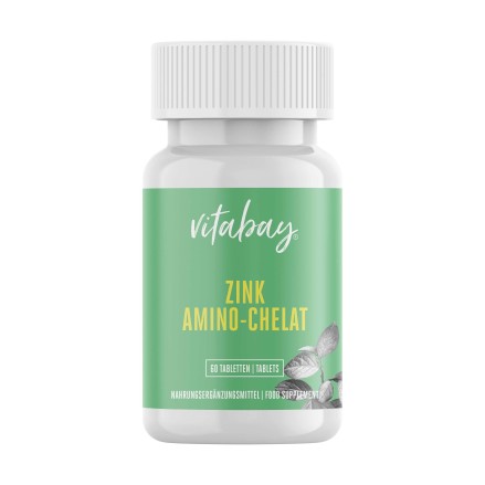 Vitabay Zinc Amino-Chelat 120 portii cu 15 mg zinc pe jumatate de comprimat - doza mare - 60 comprimate Beneficii Zinc Amino-Che
