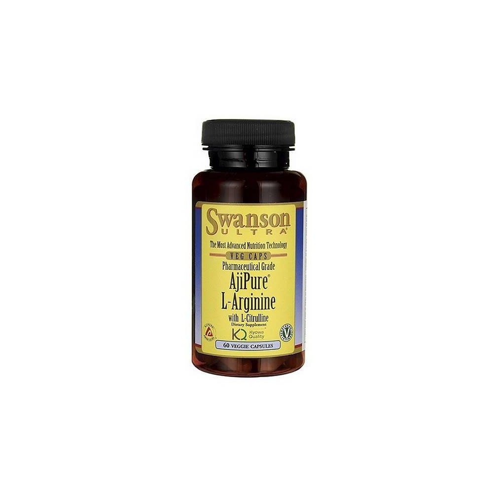 Swanson L-Arginine / L-Citrulline - 60 Capsule Beneficii L-Arginine / L-Citrulline: se transformă cu ușurință în Oxid Nitric, sp