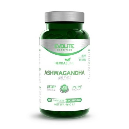 Evolite Ashwagandha PLUS 100 Capsule Beneficii Ashwagandha: planta medicinala antica, reduce nivelul de zahar din sange, reduce 
