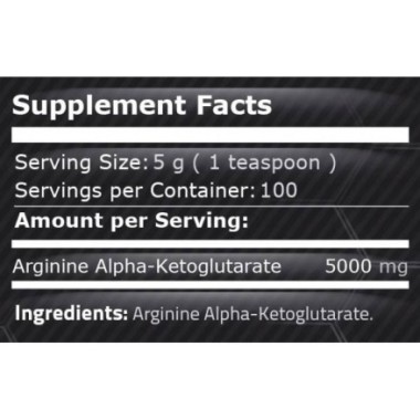 Pure Nutrition USA Arginine 250 grame Alfa Ketoglutarat pulbere (AAKG) Beneficii Arginina: creste nivelul de Oxid Nitric, creste