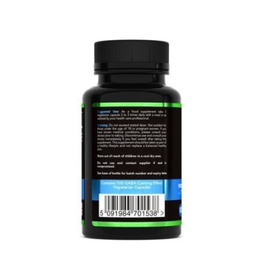 Raw Powders Gaba Calming Effect 500 mg 100 Capsule Beneficii GABA: pentru somn linistit, reduce stresul și anxietatea, creste ho