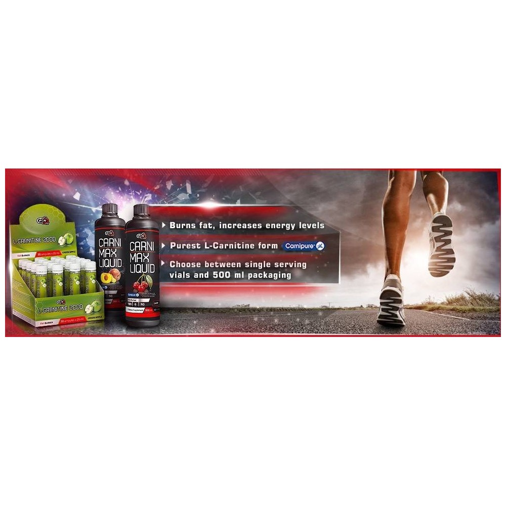 Pure Nutrition USA L-Carnitina 2000 mg, 25 ml, 20 ampule Beneficii L-Carnitina: arde grasimea, ajuta la cresterea masei muscular