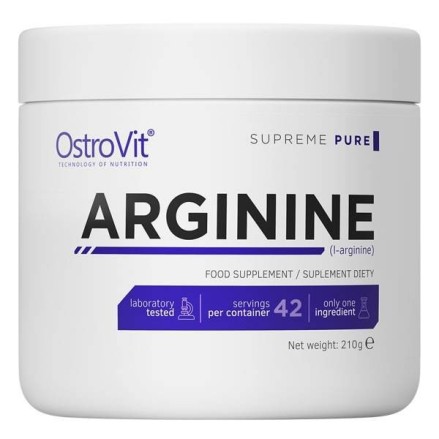 OstroVit Supreme Pure Arginine 210 grame Beneficii Arginina: creste nivelul de Oxid Nitric, creste vascularizarea si fluxul sang